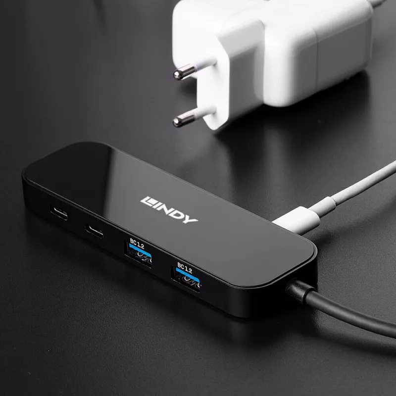 Lindy 43334 USB 3.2 Gen 1 Type-C-hub, 4 poorten