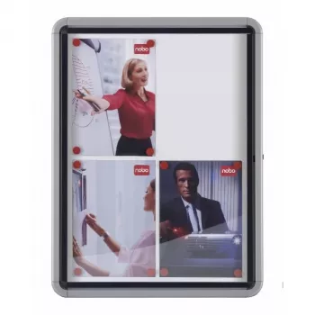 Nobo Premium Plus outdoor afsluitbaar magnetisch buitenbord 4xA4
