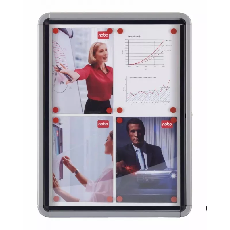 Nobo Premium Plus outdoor afsluitbaar magnetisch buitenbord 4xA4
