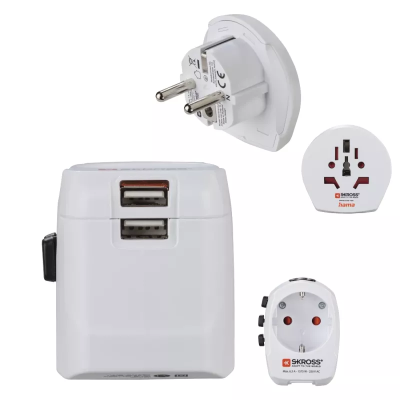 Hama World Travel Pro Light USB-voeding universeel wit