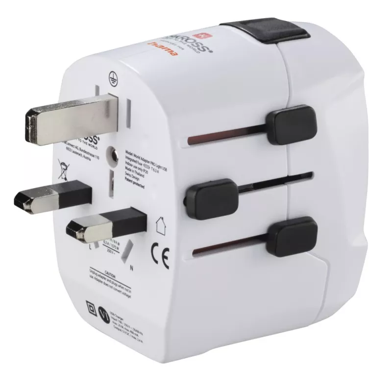 Hama World Travel Pro Light USB-voeding universeel wit
