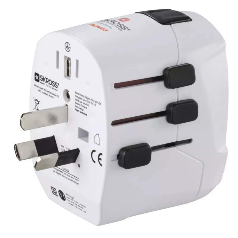Hama World Travel Pro Light USB-voeding universeel wit