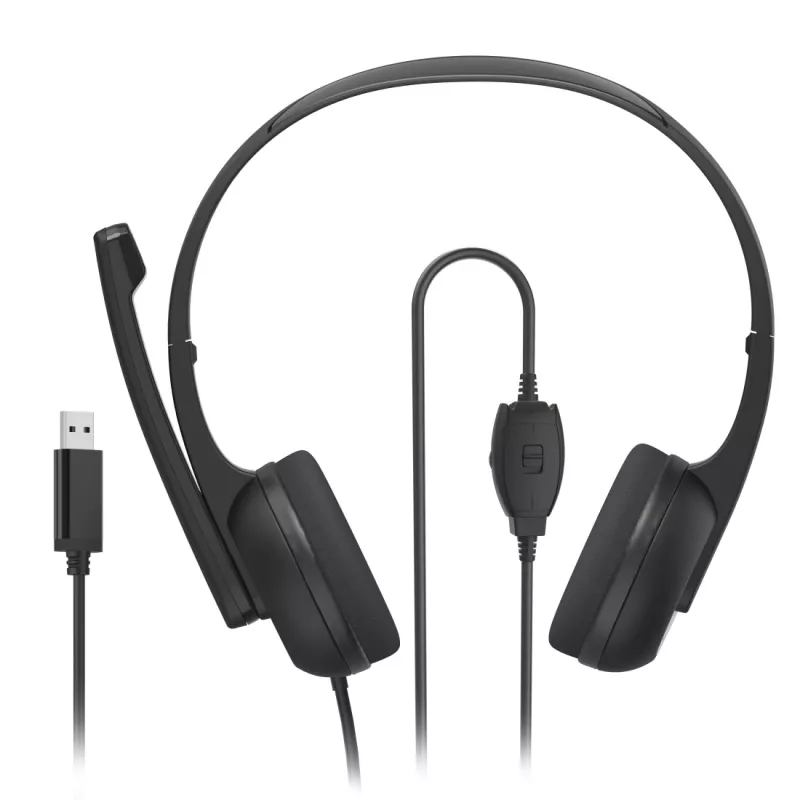 Hama HS-USB250 V2 headset bedraad hoofdband kantoor/callcenter USB Type-A zwart