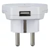 Hama wereld-naar-europa USB-netstekkeradapter universeel wit