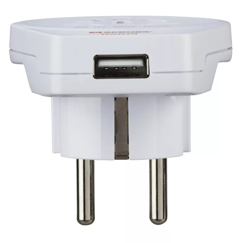 Hama wereld-naar-europa USB-netstekkeradapter universeel wit