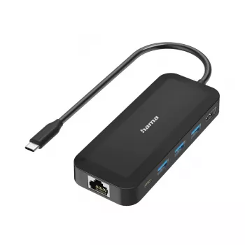 Hama 00300080 interface-hub USB Type-C 5000 Mbit/s zwart