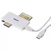Hama USB 3.0 multi-kaartlezer, SD/microSD/CF/MS, wit