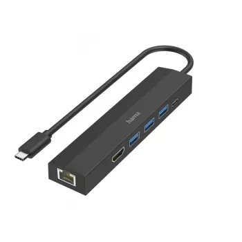 Hama 00200144 interface hub USB 3.2 Gen 1 (3.1 Gen 1) Type-C 5000 Mbit/s zwart