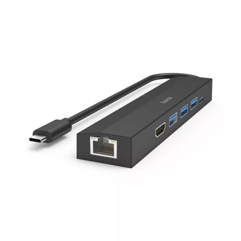 Hama 00200144 interface hub USB 3.2 Gen 1 (3.1 Gen 1) Type-C 5000 Mbit/s zwart