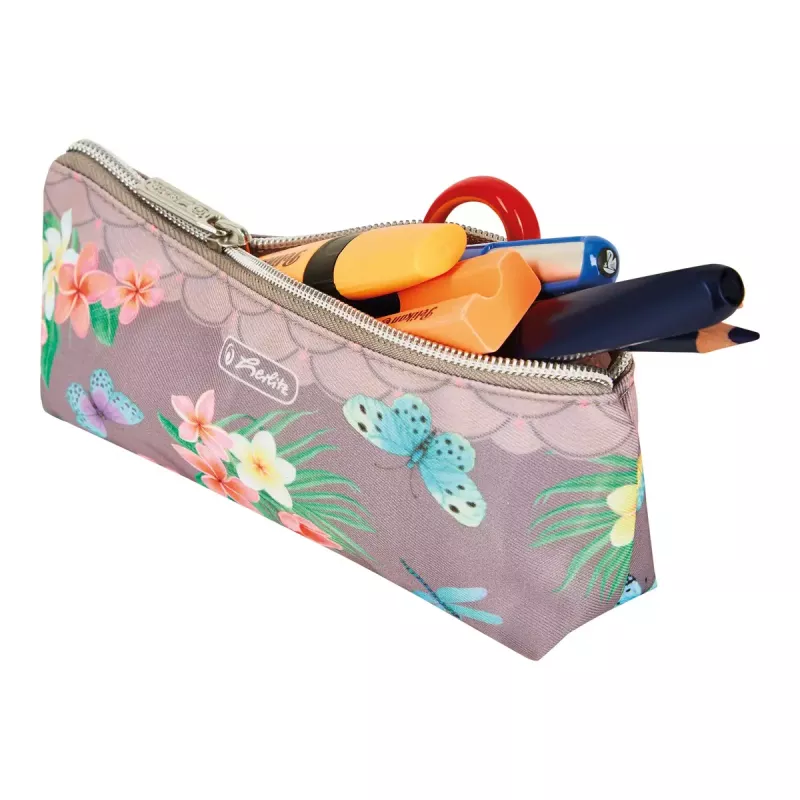 Zachte etui Herlitz Ladylike vlinders veelkleurig 215x50x85 mm