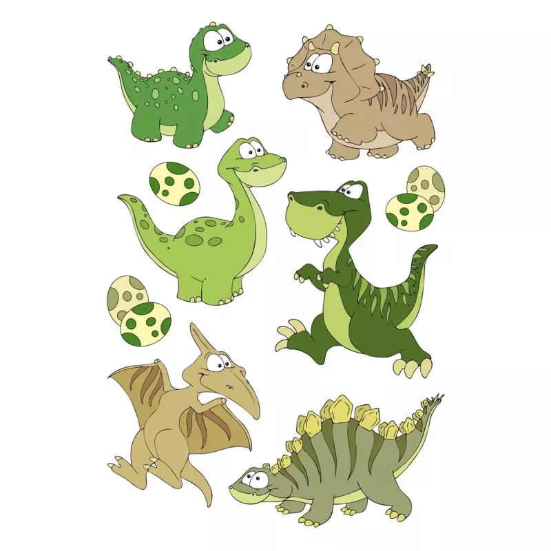 Decoratiesticker HERMA 15512 veelkleurig dinosaurus 9 stuks