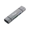 Equip kaartlezer met USB 3.0 hub, OTG, MicroSD (TransFlash), MicroSDHC, SD, SDHC, grijs, CE & RoHS, USB 3.2 Gen 1 (3.1 Gen 1) Type-A/Type-C, 202 mm, 12 mm