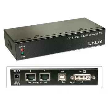 Lindy 39377 Cat.5 KVM Extender Classic, DVI, USB, tot 50 m