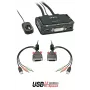 Lindy 2-poorts DVI-D Single Link, USB 2.0 en audio KVM-switch Compact