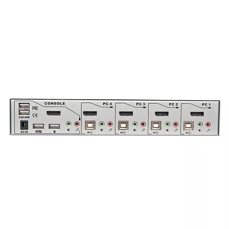 Lindy 4-poorts KVM-switch Pro USB 2.0, DisplayPort 1.2 met TTU