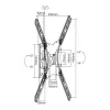 Equip 650405 draaibare tv-wandbeugel, 23-55 inch, 30 kg, zwart