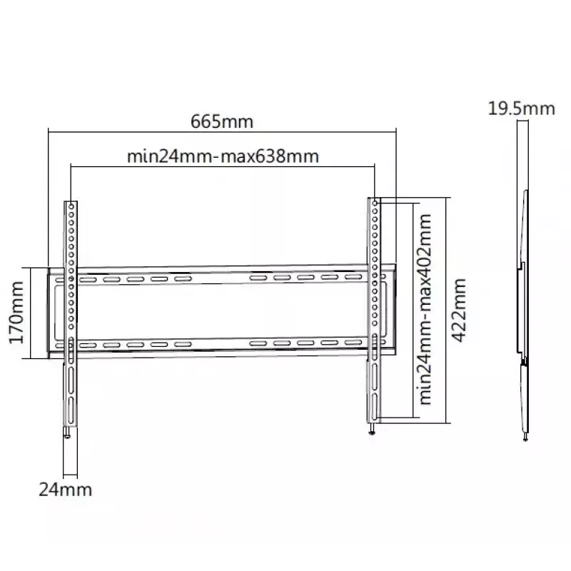 Equip 650333 37 inch-75 inch vaste tv-wandsteun