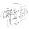 Equip 37 inch-80 inch volledig beweegbare tv-wandsteun