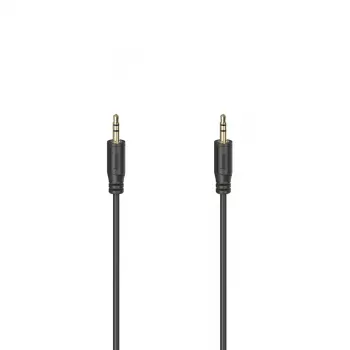 Hama Flexi-slim audiokabel 0,75 m 3,5 mm zwart stekker naar stekker verguld