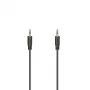 Hama Flexi-slim audiokabel 0,75 m 3,5 mm zwart stekker naar stekker verguld
