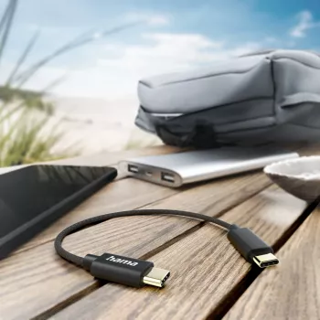 Hama 00201604 USB-kabel USB 2.0 0,2 m USB-C zwart