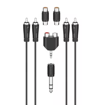 Audiokabel Hama 00205175 2,5 m 2x cinch-stekker zwart
