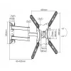 Equip 650407 23 inch-55 inch draaibare tv-wandbeugel