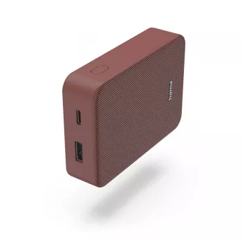 Hama Colour 10 Power Pack, 10000 mAh, 2 uitgangen: USB-C, USB-A, rood