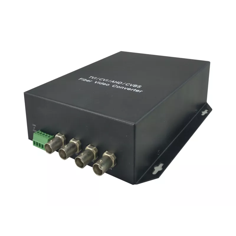 AV-transmitter LevelOne 4-kanaals BNC via glasvezel-extender-kit 20 km