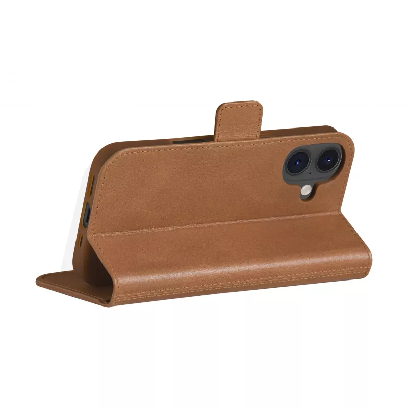 Folio hoes dbramante1928 Copenhagen iPhone 16 tan 3 kaartvakken