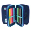 Herlitz TriCase Dip Dye 31-delig blauw turquoise polyester 190x115x70 mm