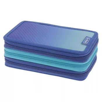 Herlitz TriCase Dip Dye 31-delig blauw turquoise polyester 190x115x70 mm