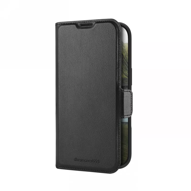 dbramante1928 Oslo Pro OP61BL006342 flipcover voor Apple iPhone 16 Pro, PU/kunststof, zwart
