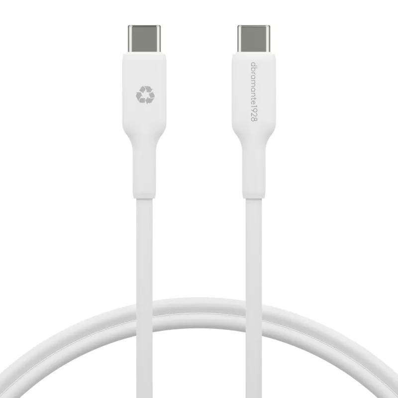 USB-C-naar-USB-C-kabel 1 m d bramante re-charge — USB 2.0, wit