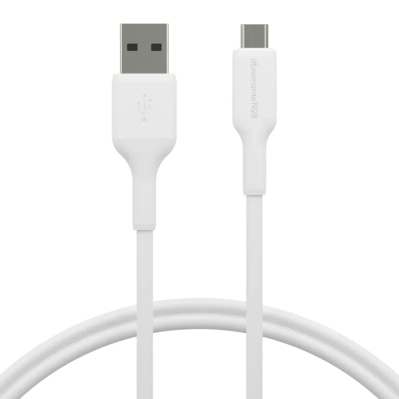 dbramante1928 re-charge – kabel 1 m USB-A – Micro-USB – W, 1 m, USB A, Micro-USB A, USB 2.0, 0,48 Gbit/s, wit