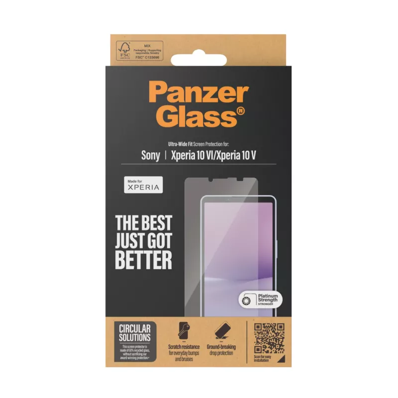 Displayscherm PanzerGlass Sony Xperia 10 VI Ultra-Wide Fit krasvast stootvast