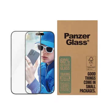 PanzerGlass ® displayschermfolie iPhone 16 Pro | Ultra-Wide Fit | BULK