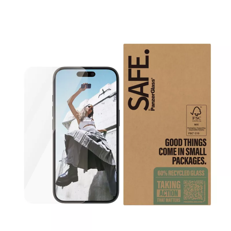Beeldschermbescherming PanzerGlass SAFE. by ® iPhone 16 15 Ultra-Wide Fit krasvast stootvast