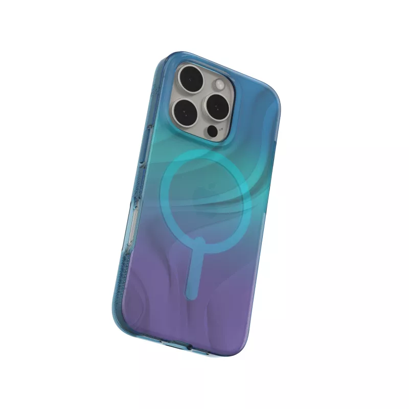 ZAGG Milan Snap 702315108 hoesje voor iPhone 16 Pro, MagSafe-compatibel, grafeen, Deep Aurora