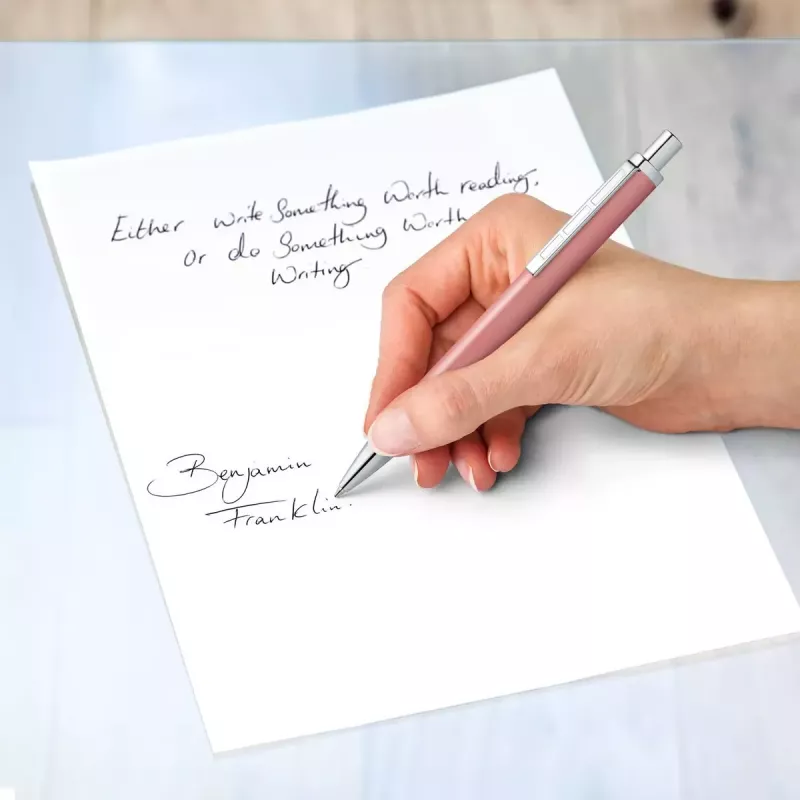 Clip-on balpen met drukmechanisme Staedtler 444 blauw
