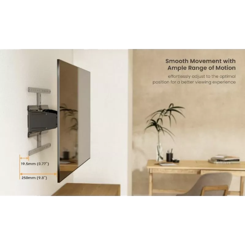 Equip 43-90 inch ultraplatte draaibare tv-muurbeugel