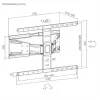 Equip 43-90 inch ultraplatte draaibare tv-muurbeugel