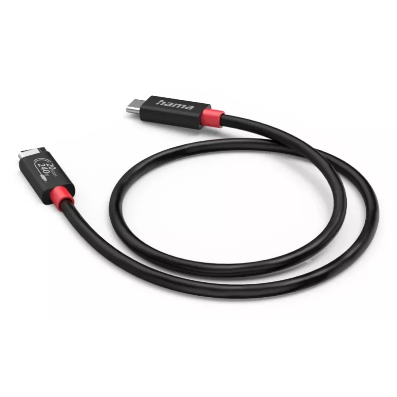 Hama USB-C-kabel USB4 Gen2 20 Gbit/s, E-Marker, 5 A, 240 W, 2 m