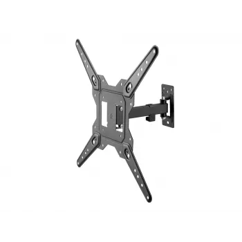 Equip 23 inch-55 inch full-motion tv-muurbeugel, 100 x 100 mm, 400 x 400 mm, -8 - 5°, -90 - 90°, roestvrij staal, zwart