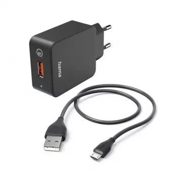 Hama 00201621 mobiele oplader smartphone, tablet zwart AC snelladen binnen