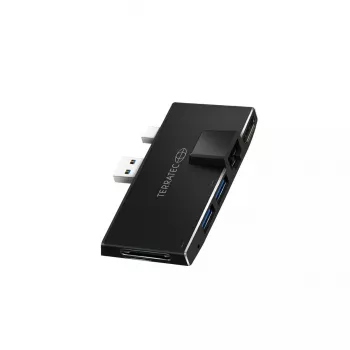 USB hub Terratec CONNECT Pro2 bekabeld USB 3.2 Gen 1 zwart