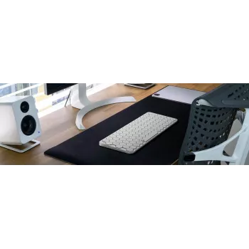 KeySonic KSK-5020BT-S (DE) toetsenbord Office Bluetooth QWERTZ Duits aluminium, wit