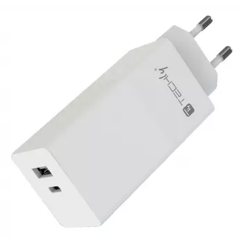 Techly IPW-PD100W-WH mobiele oplader powerbank, smartphone, tablet, universeel wit AC snelladen binnen