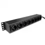 Lindy 73025 stroomverdeeleenheid (PDU) 8 AC-uitgangen 1.5U zwart