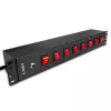 Lindy 73025 stroomverdeeleenheid (PDU) 8 AC-uitgangen 1.5U zwart